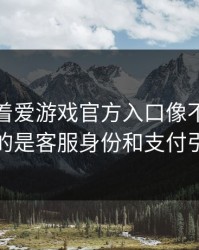 别只盯着爱游戏官方入口像不像，真正要看的是客服身份和支付引导流程