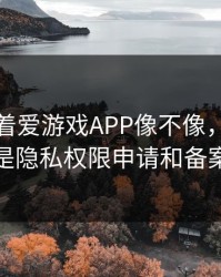 别只盯着爱游戏APP像不像，真正要看的是隐私权限申请和备案信息