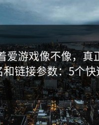 别只盯着爱游戏像不像，真正要看的是域名和链接参数：5个快速避坑