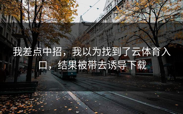 我差点中招，我以为找到了云体育入口，结果被带去诱导下载